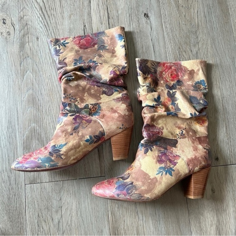 Rare Find Handmade Goka Floral Boot